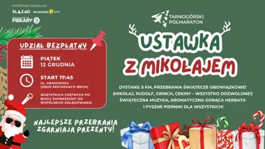 Obraz do artykułu: Mikołajkowa Ustawka Biegowa w Tarnowskich Górach już 12 grudnia. Start o 17:45 z ul. Krakowskiej!