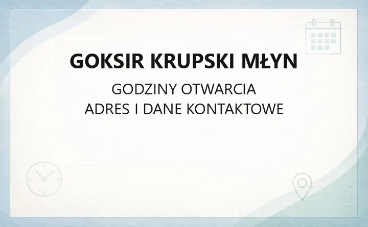GOKSiR Krupski Młyn - kontakt, godziny, zajęcia i wynajem