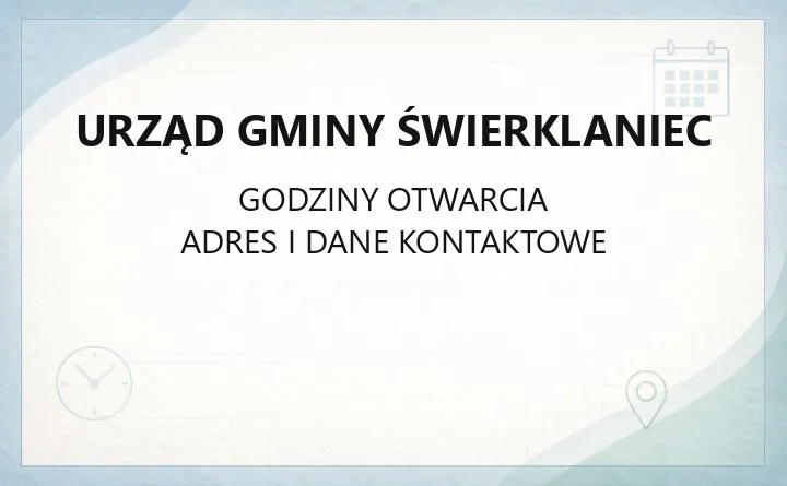 Urząd Gminy Świerklaniec - kontakt, wydziały, godziny i e-usługi