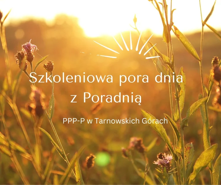 Grafika promocyjna wydarzenia Szkoleniowa pora dnia z Poradnią — cykl szkoleń dla nauczycieli (II półrocze 2025/2026)