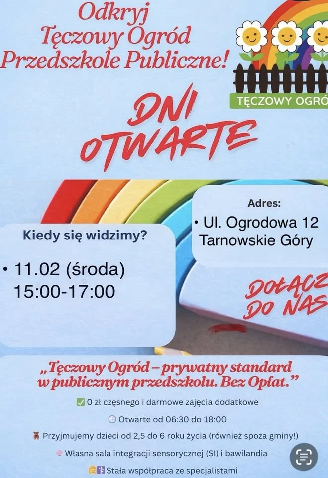 Grafika promocyjna wydarzenia Dni otwarte - ul. Ogrodowa: spotkanie w Tarnowskich Górach