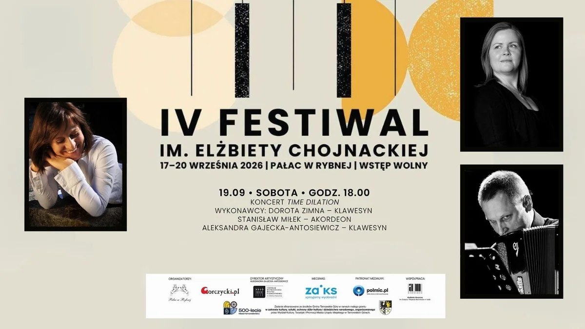 Grafika promocyjna wydarzenia IV Festiwal im. Elżbiety Chojnackiej: Time dilation