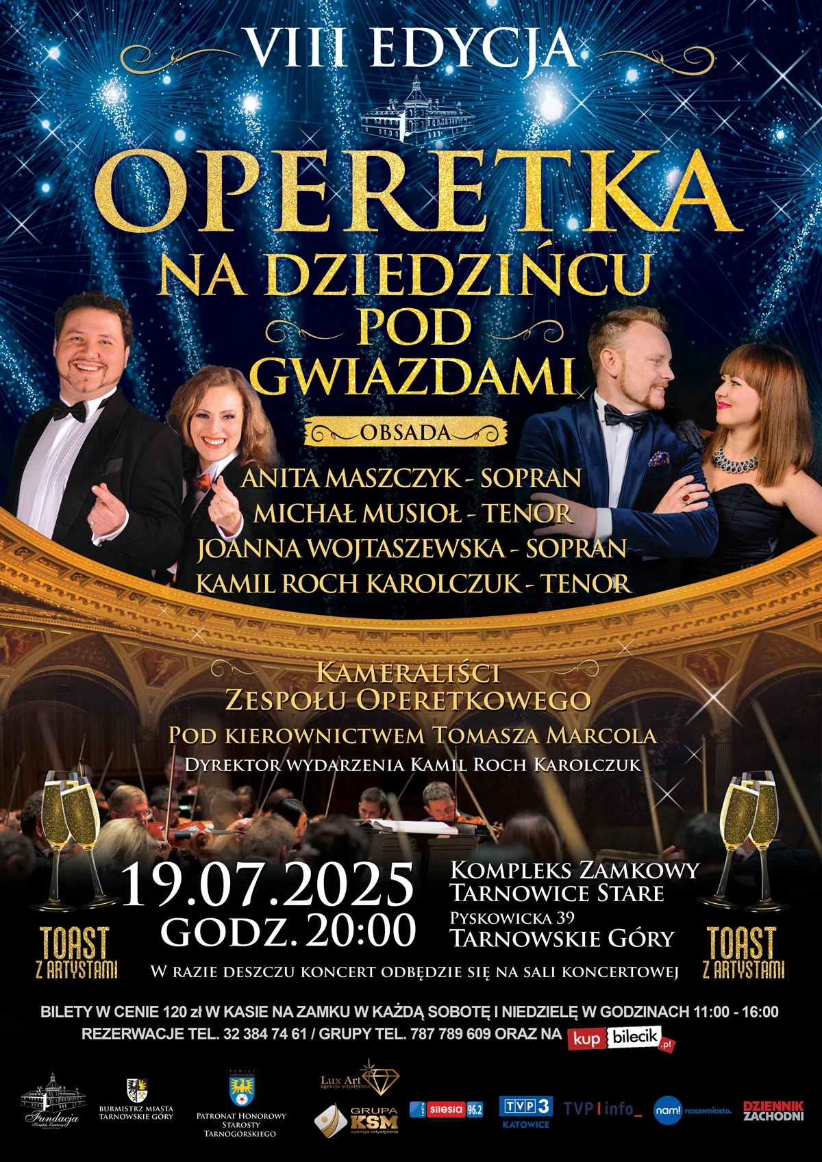 Grafika promocyjna wydarzenia Letni koncert operetkowy w Zamku Tarnowskie Góry