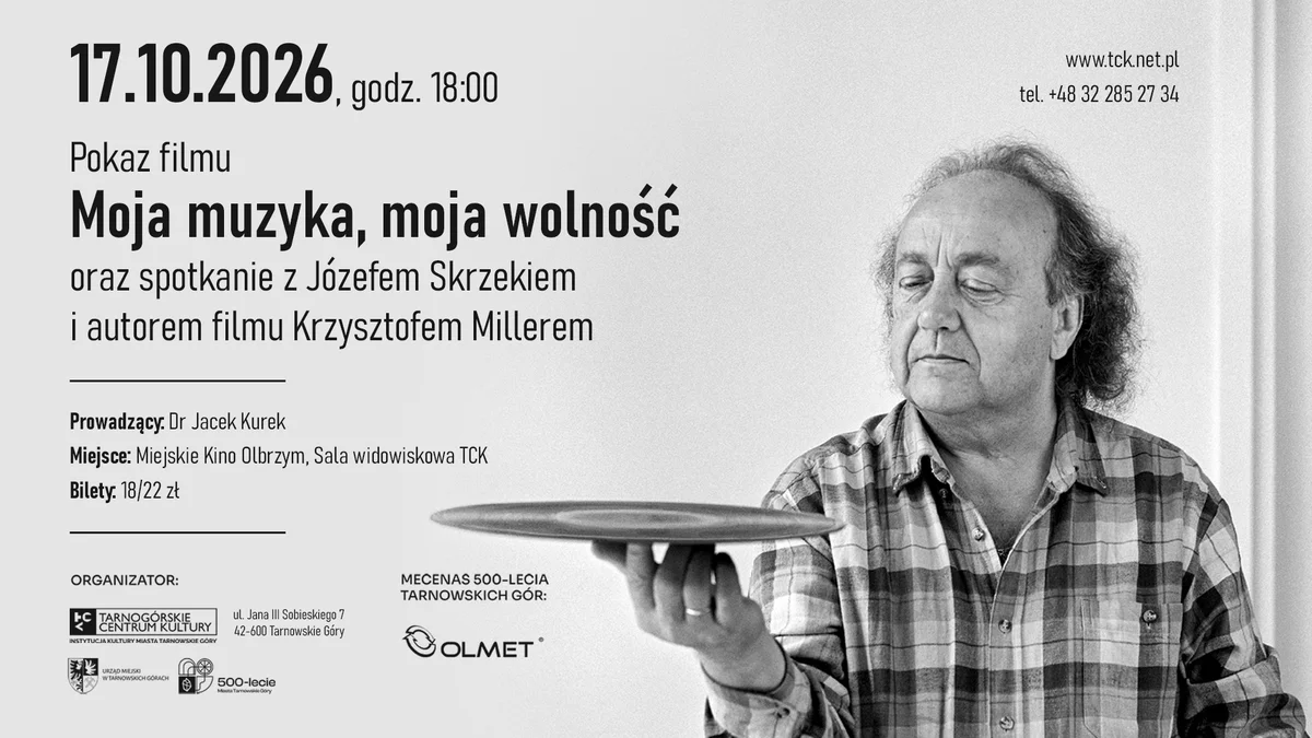 Grafika promocyjna wydarzenia Moja muzyka, moja wolność – film i spotkanie