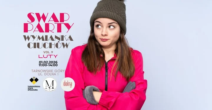 Grafika promocyjna wydarzenia SWAP PARTY LUTY — wymiana ciuchów w Tarnowskich Górach
