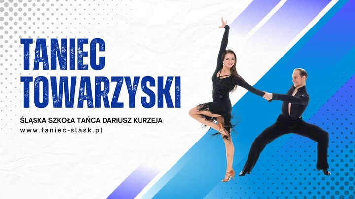 Grafika promocyjna wydarzenia Kurs Tańca Towarzyskiego od podstaw (Tarnowskie Góry) — start 22 stycznia 2026