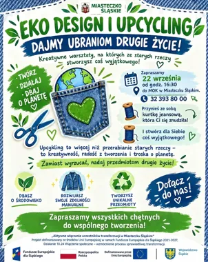 Grafika promocyjna wydarzenia Eko design i upcycling – kreatywne warsztaty