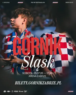 Grafika promocyjna wydarzenia Górnik Zabrze vs Śląsk Wrocław