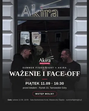 Grafika promocyjna wydarzenia Summer Fight Night: ważenie i face-off
