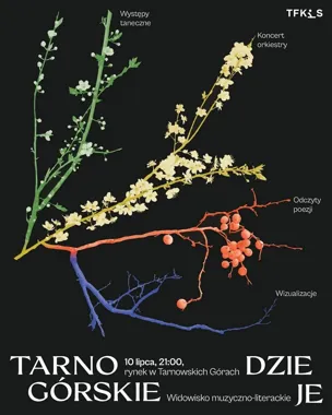 Grafika promocyjna wydarzenia TARNOGÓRSKIE DZIEJE – widowisko muzyczno-literackie na 500-lecie Tarnowskich Gór