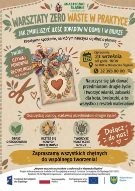 Grafika promocyjna wydarzenia Warsztaty Zero Waste w praktyce