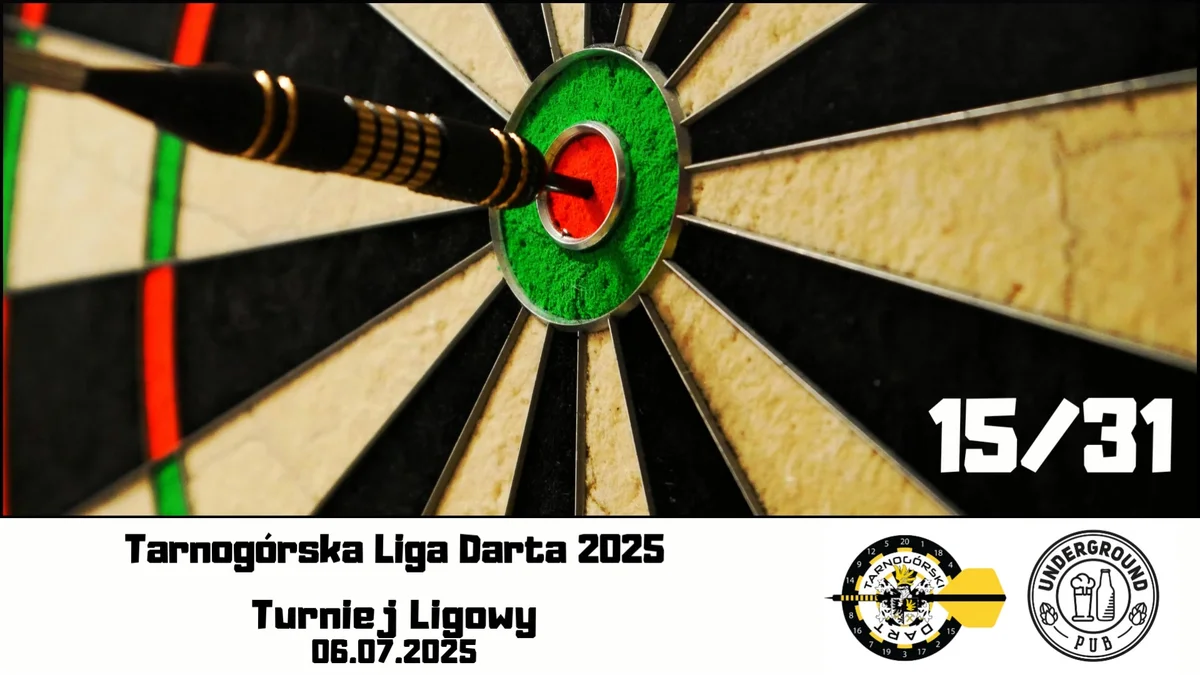 Grafika promocyjna wydarzenia Turniej ligowy darta w Tarnowskich Górach