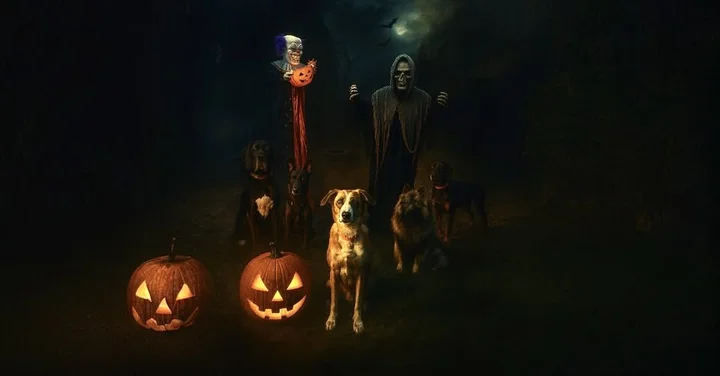 Grafika promocyjna wydarzenia Wyszczekane HALLOWEEN 2025 — Psie Halloween w Tarnowskich Górach