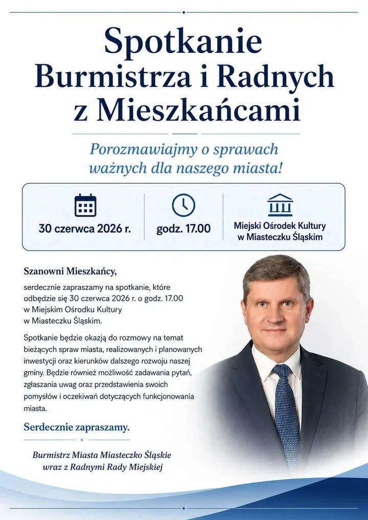 W Miasteczku Śląskim szykuje się rozmowa o inwestycjach i przyszłości