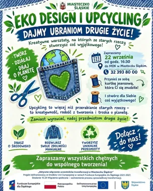 Stara kurtka jeansowa dostanie drugie życie. Warsztaty w Miasteczku Śląskim