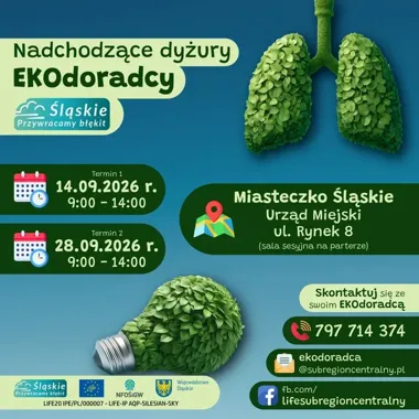 Bezpłatne konsultacje w Miasteczku Śląskim. Ekodoradca pomoże z dotacjami