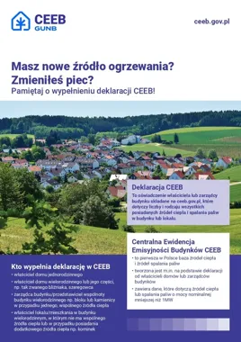 Po wymianie pieca został krótki termin. CEEB trzeba zaktualizować
