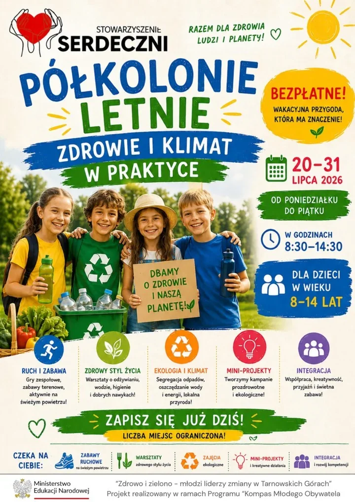 Darmowe półkolonie w Tarnowskich Górach. 24 miejsca i zajęcia pod okiem pedagogów