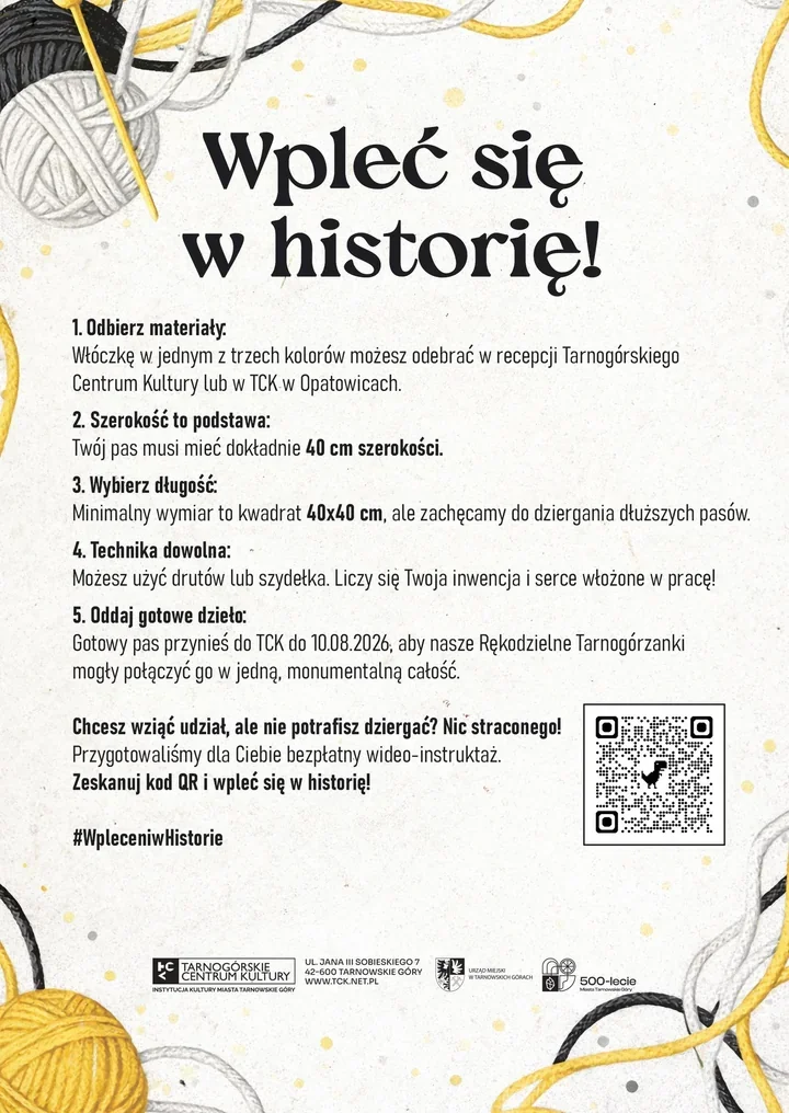 Miękka instalacja urośnie z tysięcy oczek. Tarnogórzanie dołączą