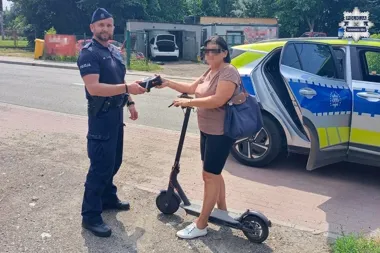 Kontrole hulajnóg w Tarnowskich Górach. 31-latek miał ponad pół promila
